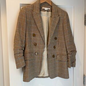 Veronica Beard Brown Plaid Women's Dickey Blazer